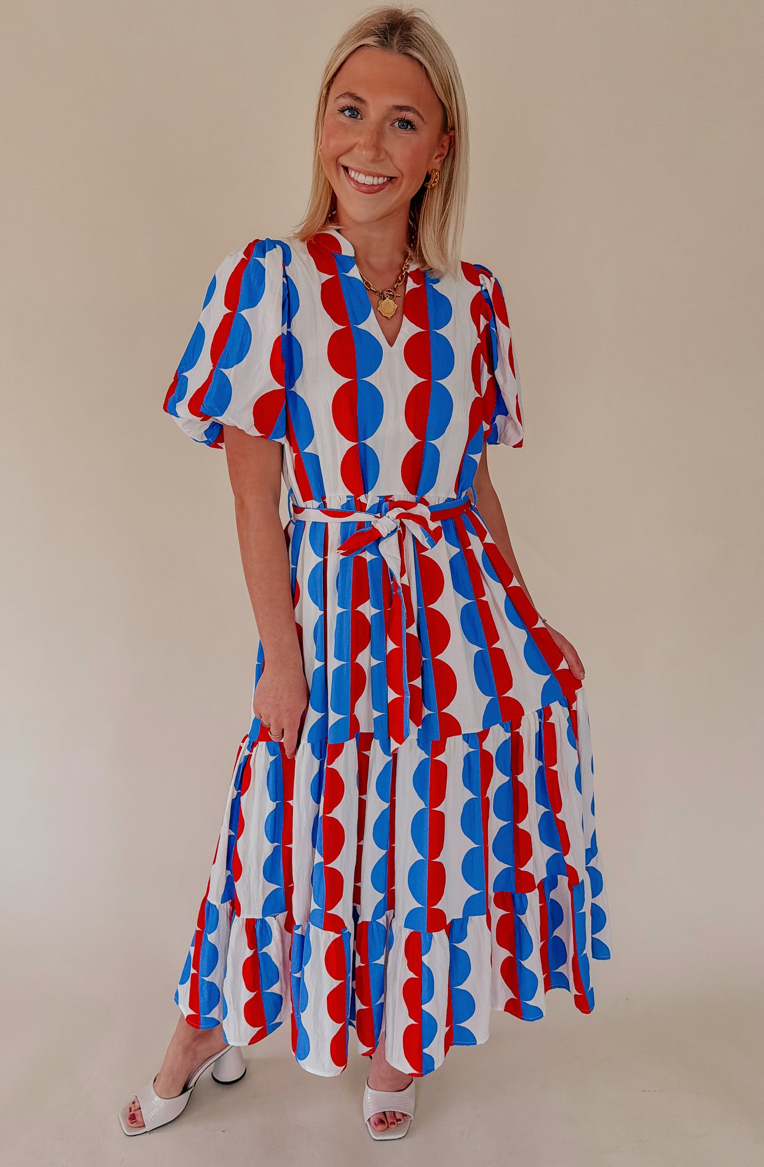 DOUBLE THE FUN MIDI DRESS