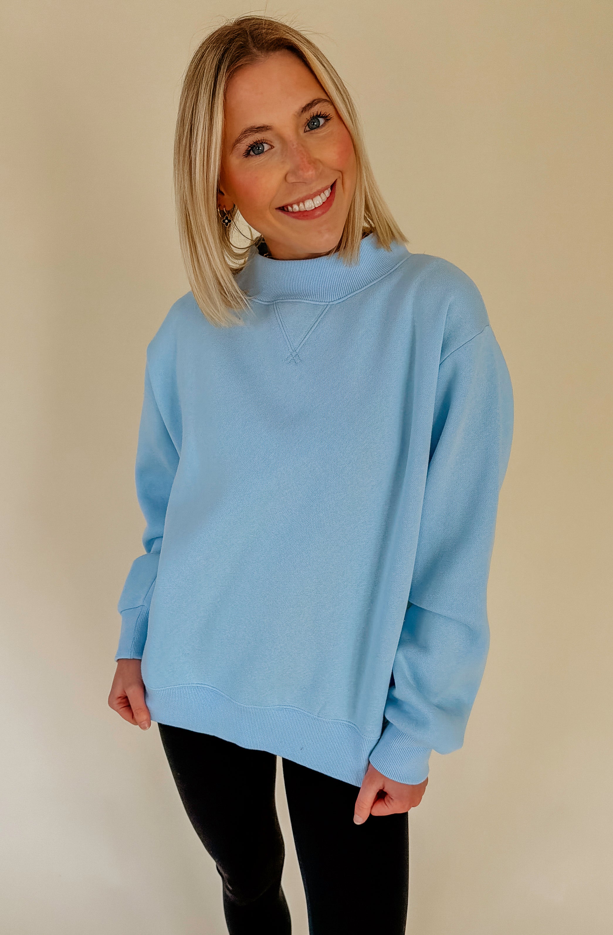 THE PARKER MOCK NECK SWEATSHIRT
