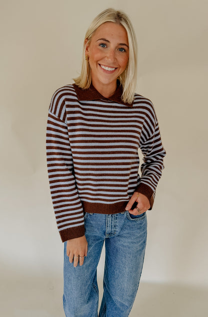 MAKING IT EASY COLLARED SWEATER