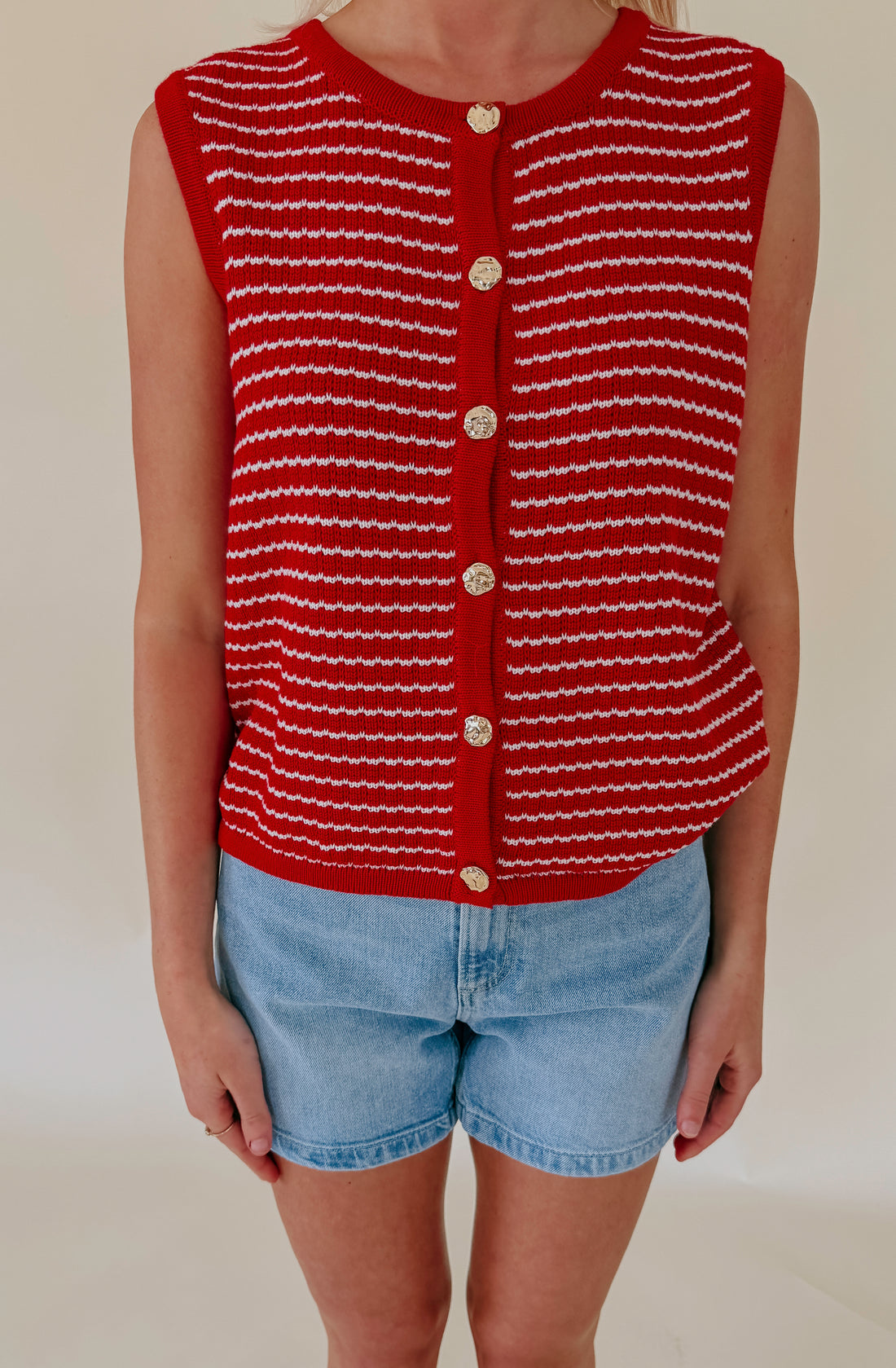 THE BRIDGET STRIPED SWEATER TANK