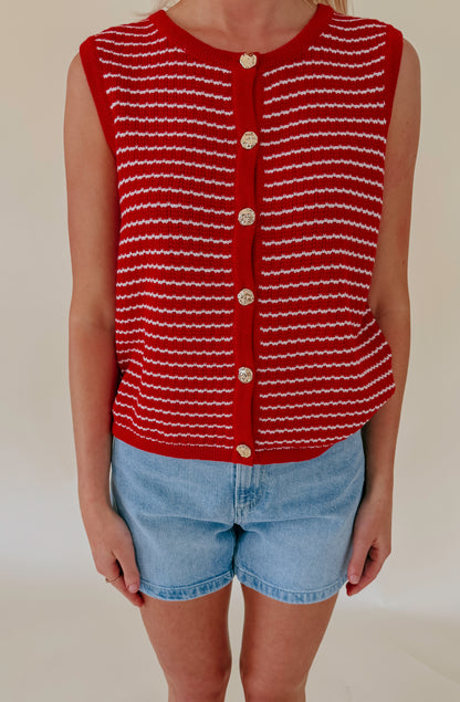 THE BRIDGET STRIPED SWEATER TANK