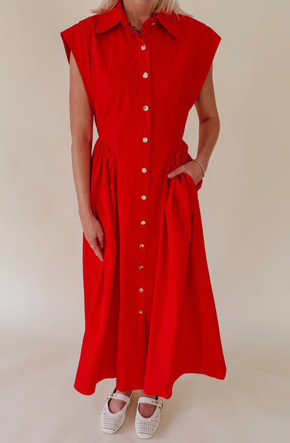 ON THE COME UP MIDI DRESS