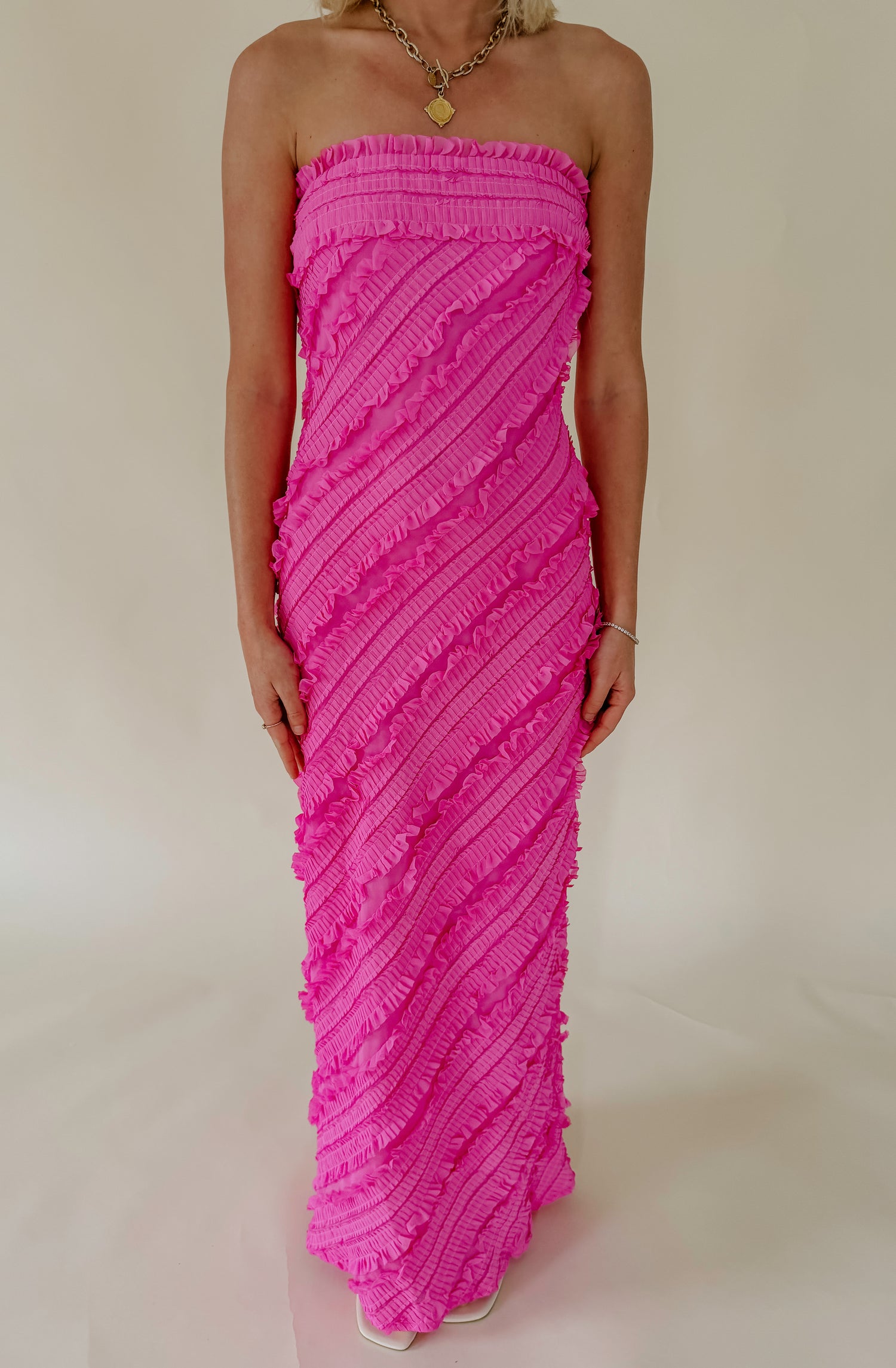 THE ISABELLA TEXTURED MIDI DRESS