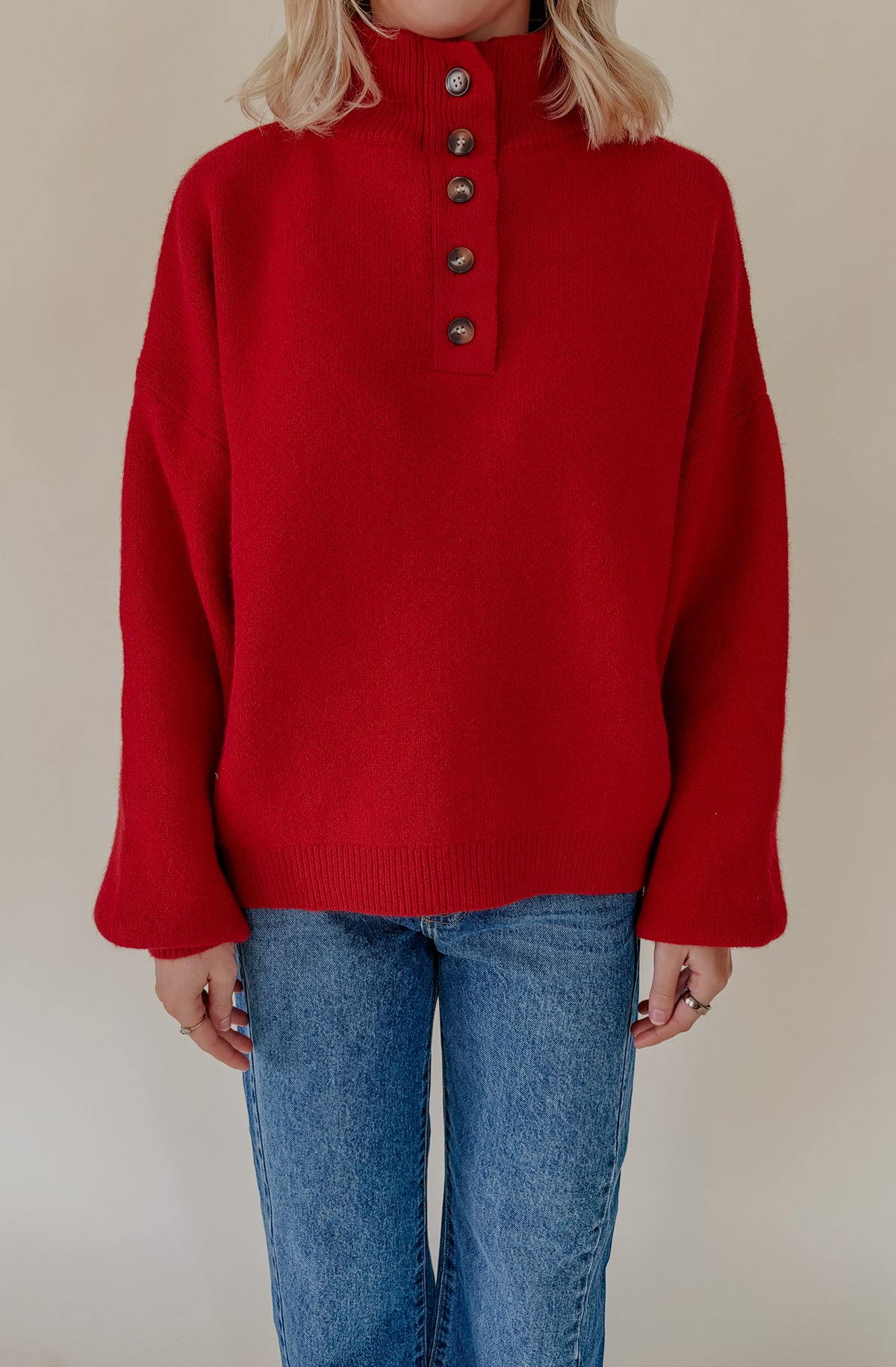 CHILI SEASON HENLEY SWEATER