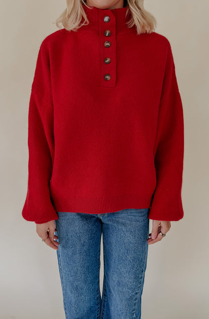 CHILI SEASON HENLEY SWEATER