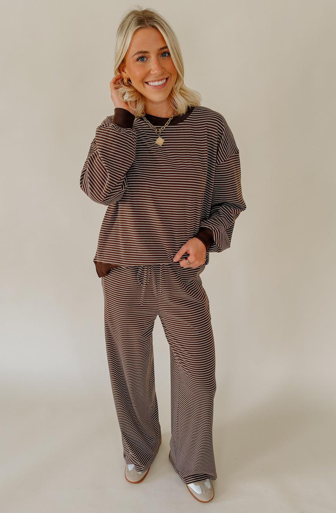 ESPRESSO STRIPED PULLOVER