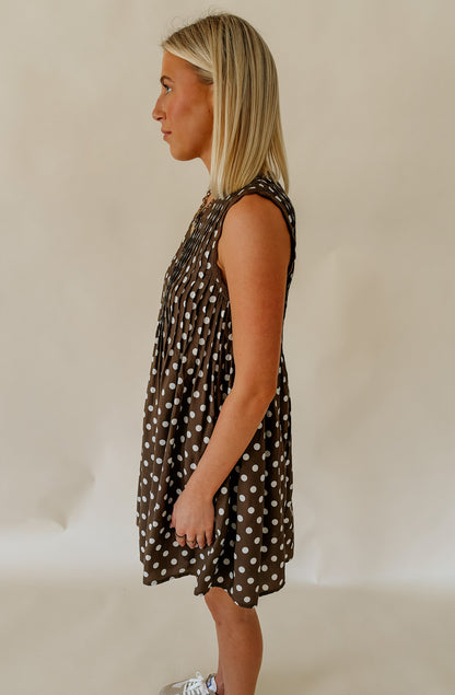 GRAB N GO BUTTONED BABYDOLL MINI DRESS
