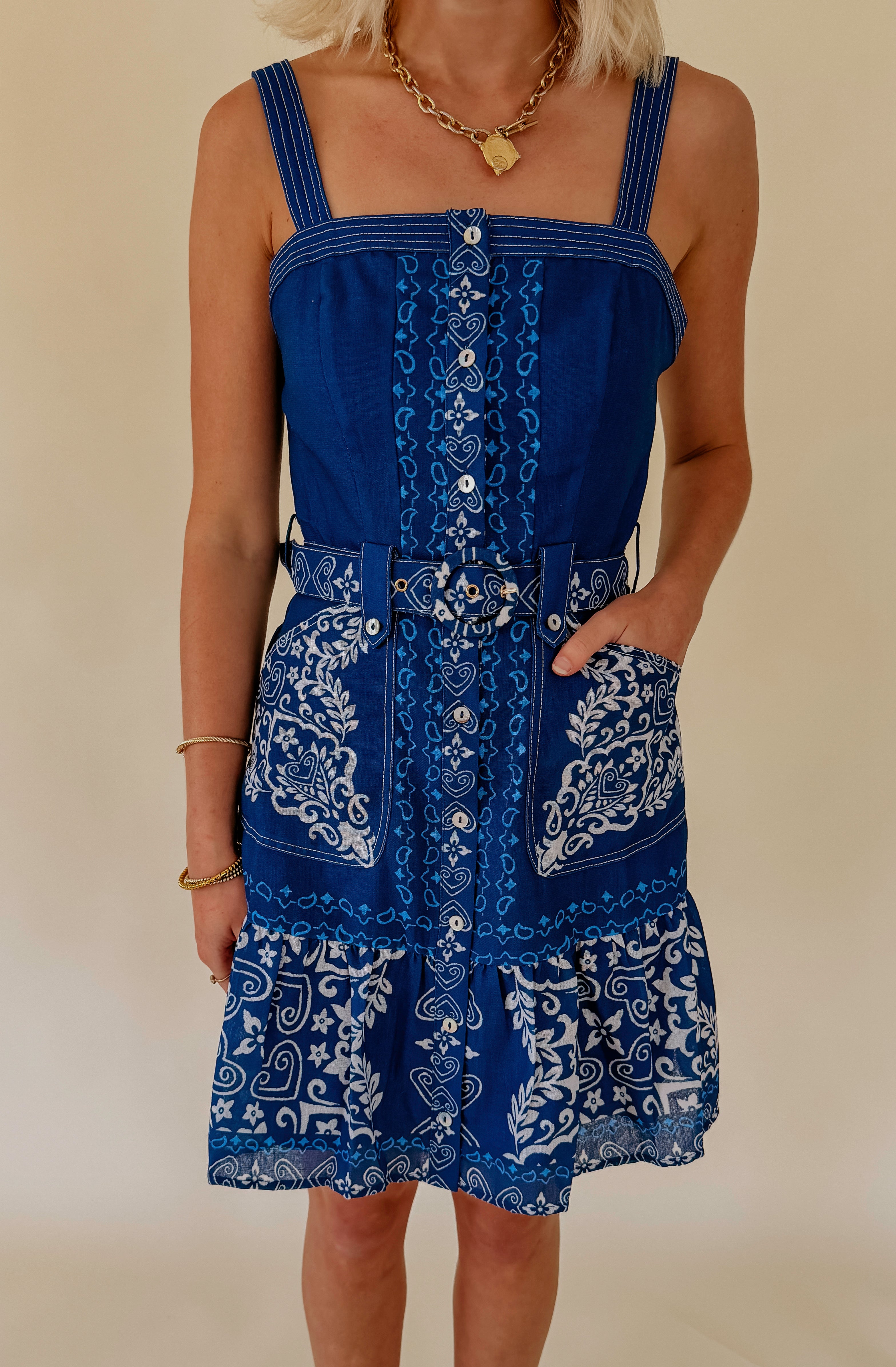 CIEBON ANISE BELTED MINI DRESS