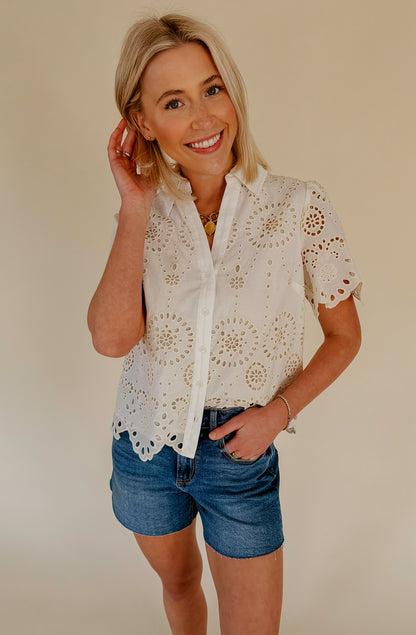THE LACY EMBROIDERED BLOUSE