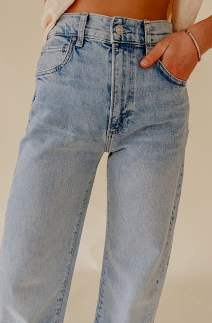 PAIGE ARELLIA SKIMMER BARREL WITH OUTSEAM PANEL
