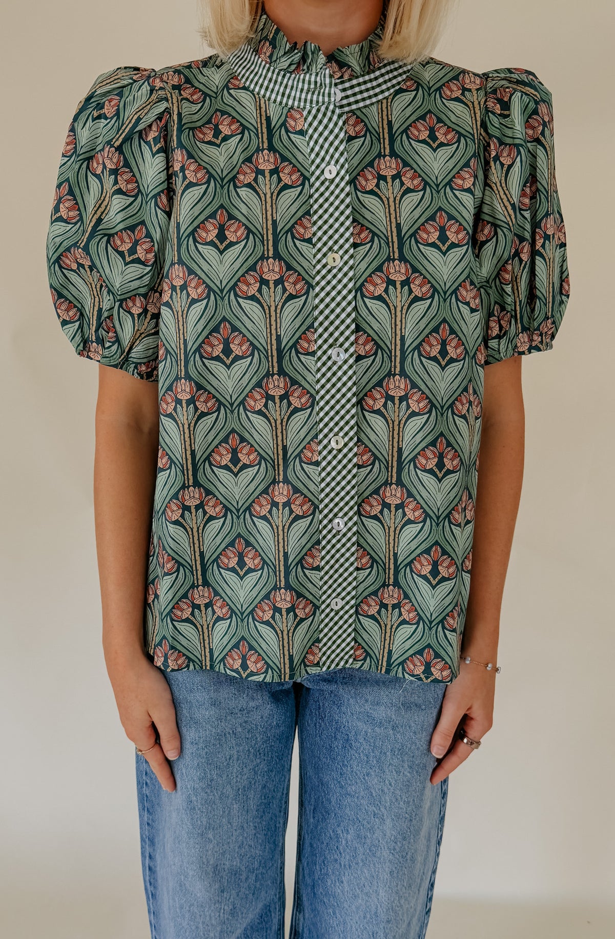 SEPTEMBER BREEZE BUTTONED BLOUSE