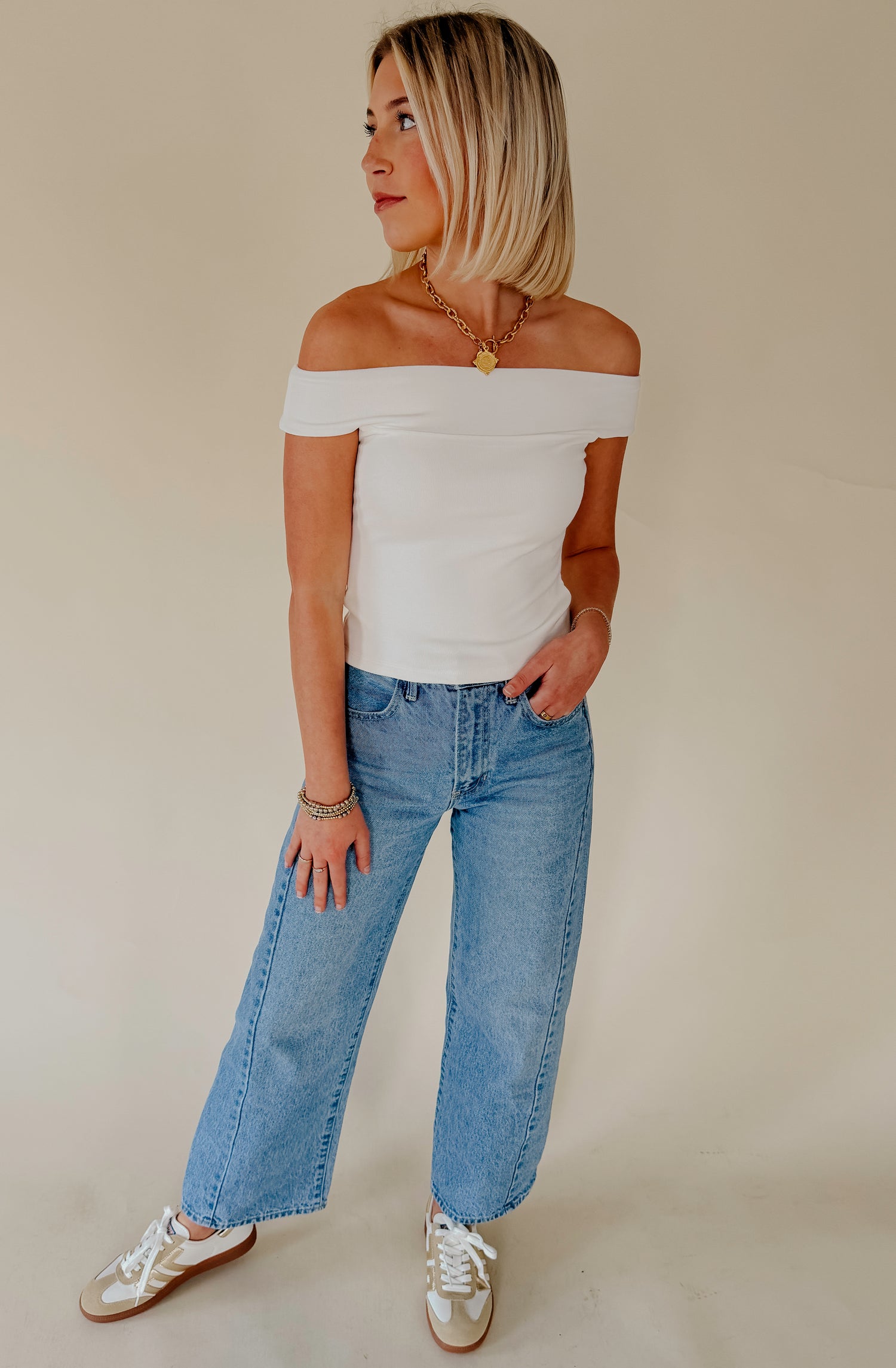 Z SUPPLY SECOND SKIN OFF THE SHOULDER TOP