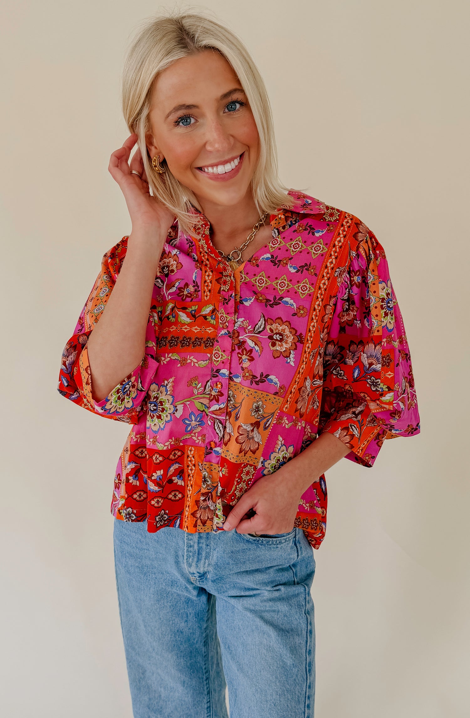 THE ROSALIA BUTTONED BLOUSE