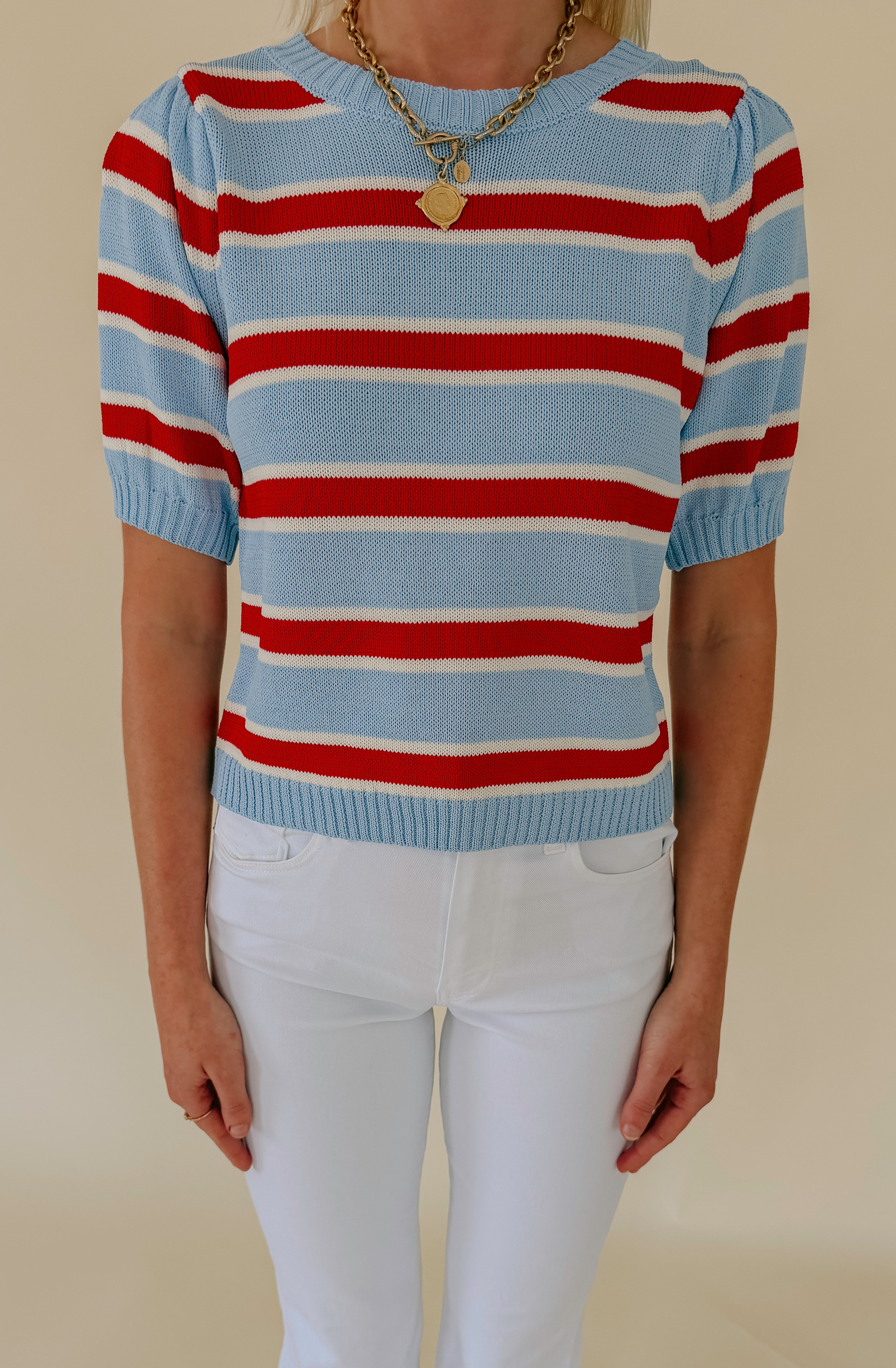 SPARKS FLY STRIPED SWEATER TEE