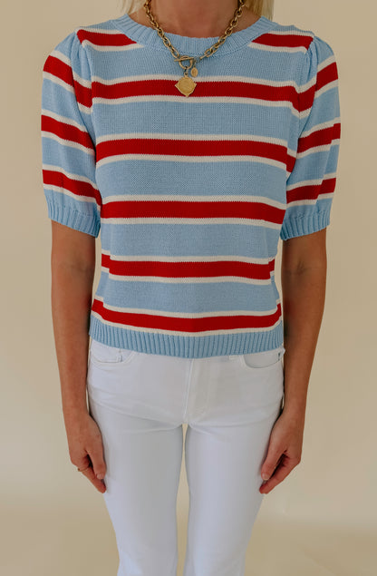 SPARKS FLY STRIPED SWEATER TEE