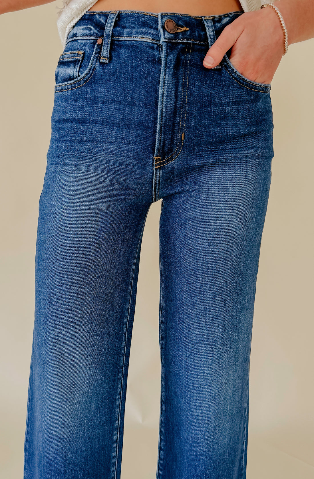 JUST BLACK SYDNEY HIGH RISE WIDE LEG DENIM