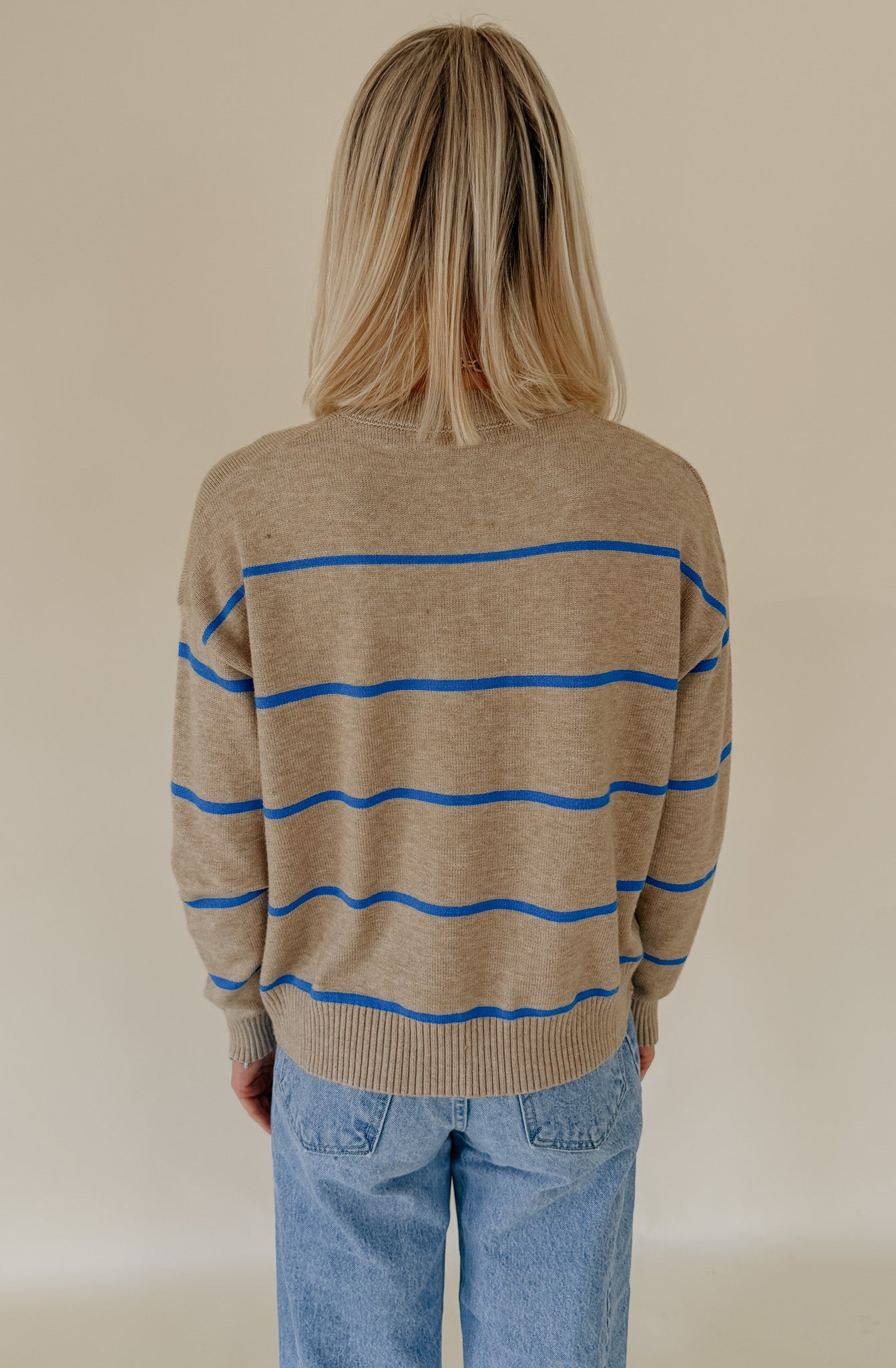 THATS MY CREW STRIPED KNIT SWEATER