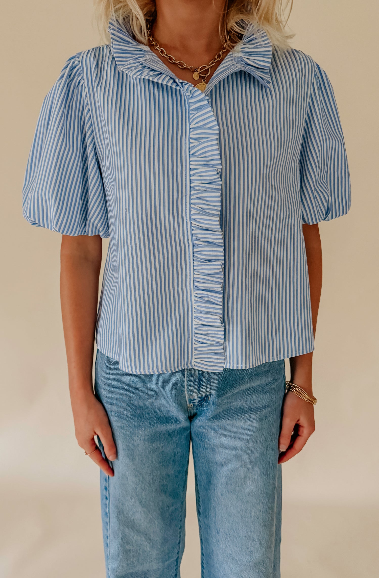 WHITE THIS WAY BLOUSE