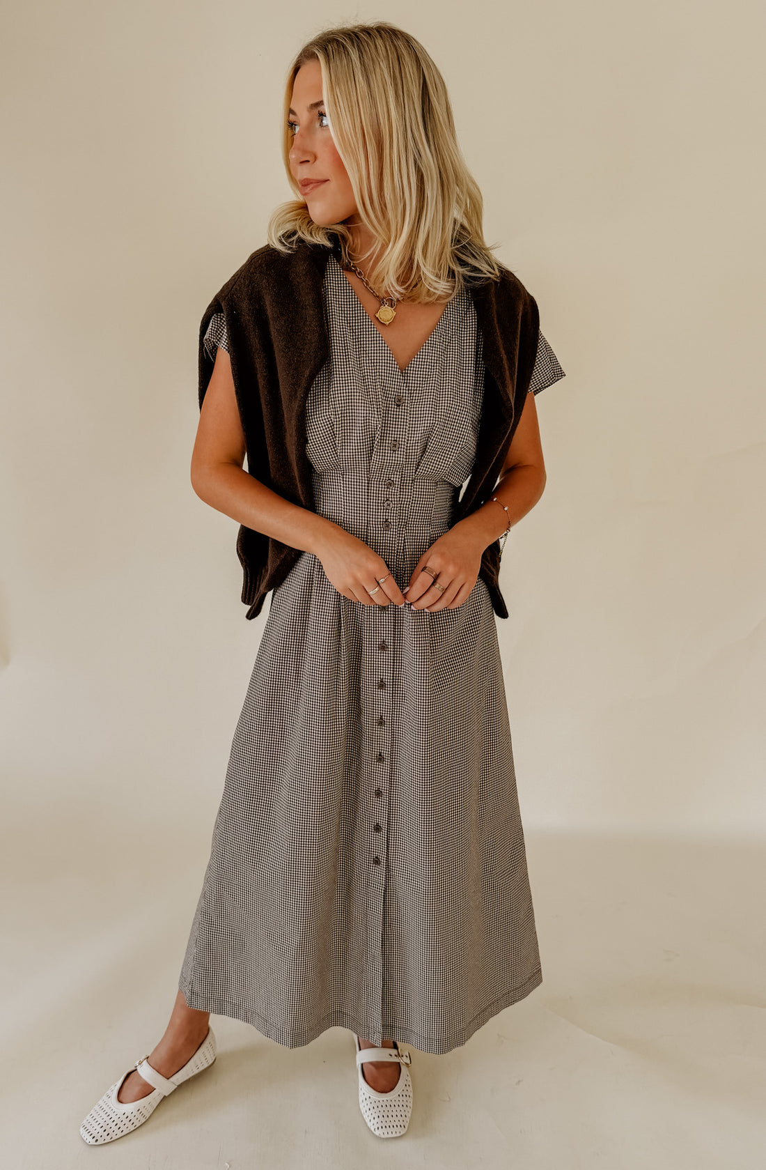 Z SUPPLY SANNA GINGHAM MIDI DRESS