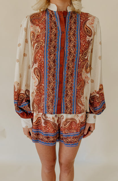 DRESS TO RIO POEMA PRINT BLOUSE