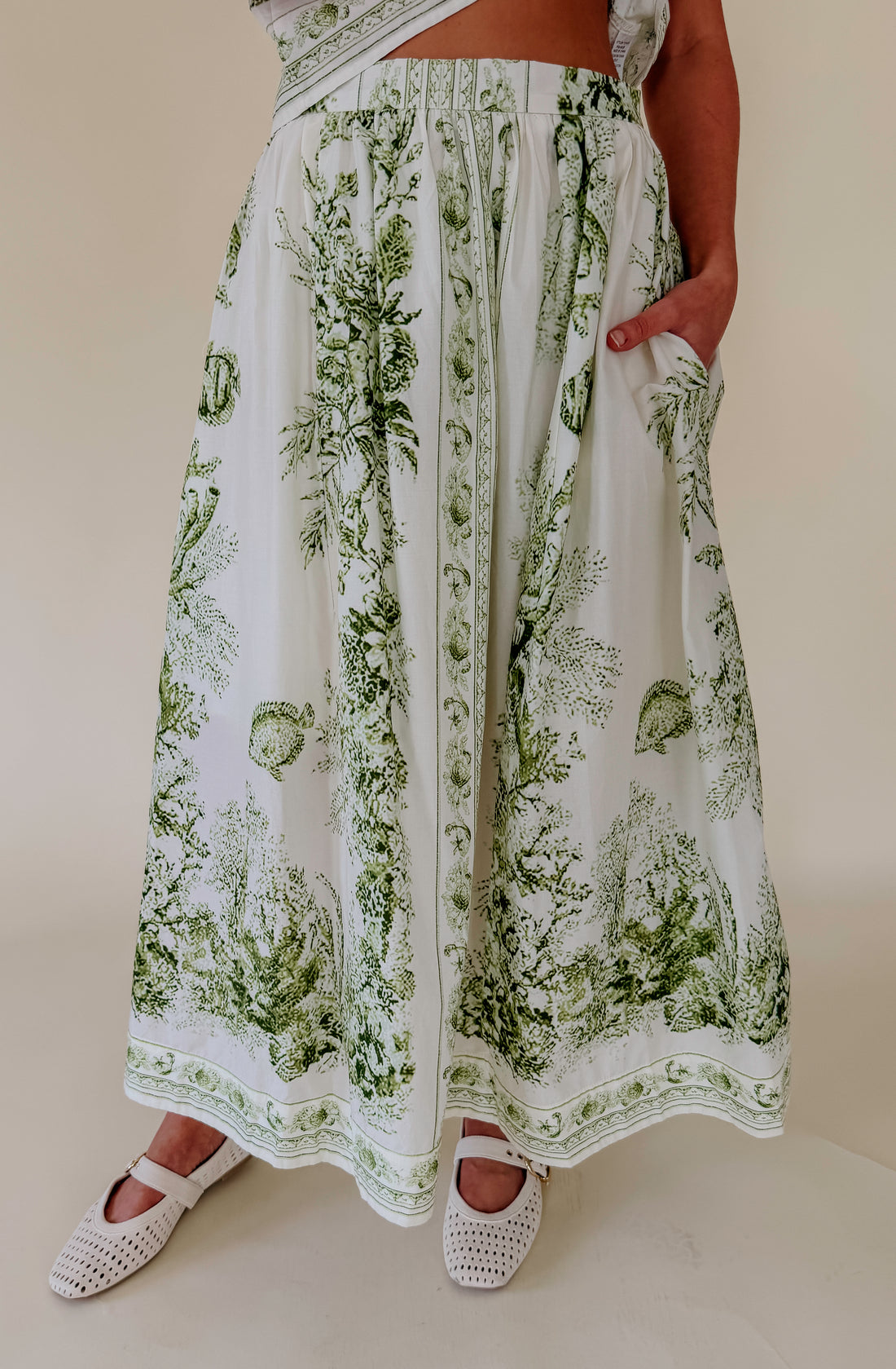SANTORINI ELASTIC WAIST SKIRT