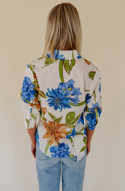 BUSINESS AS USUAL BUTTONED BLOUSE