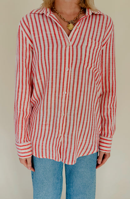 Z SUPPLY SATURDAYS STRIPE BUTTON UP