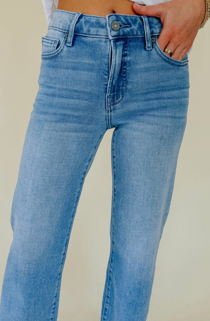 HIDDEN ELLA MID RISE CLASSIC STRAIGHT DENIM