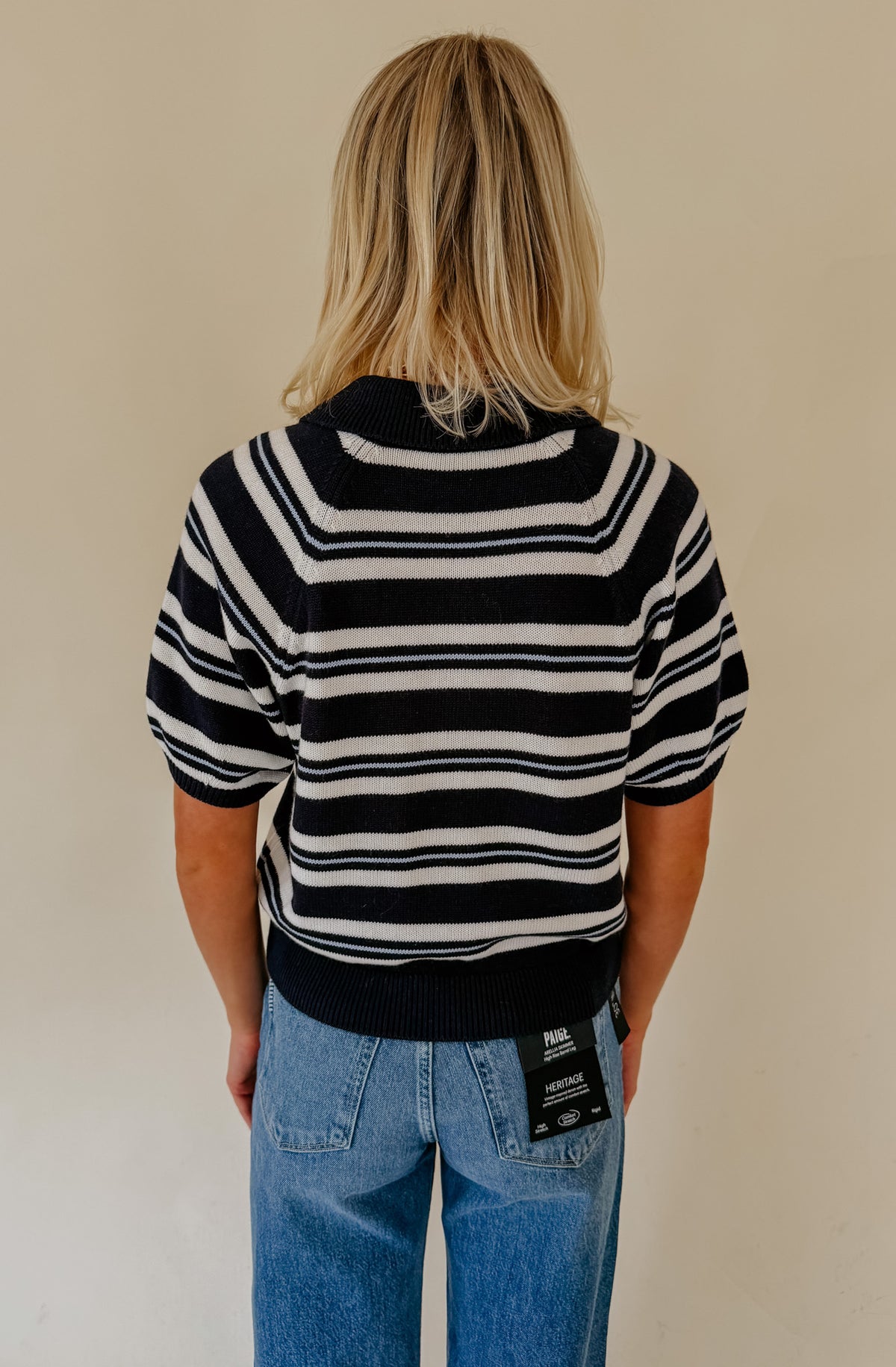 PAIGE BIRCH STRIPED SWEATER TOP