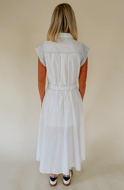 STITCHED TO PERFECTION MIDI DRESS