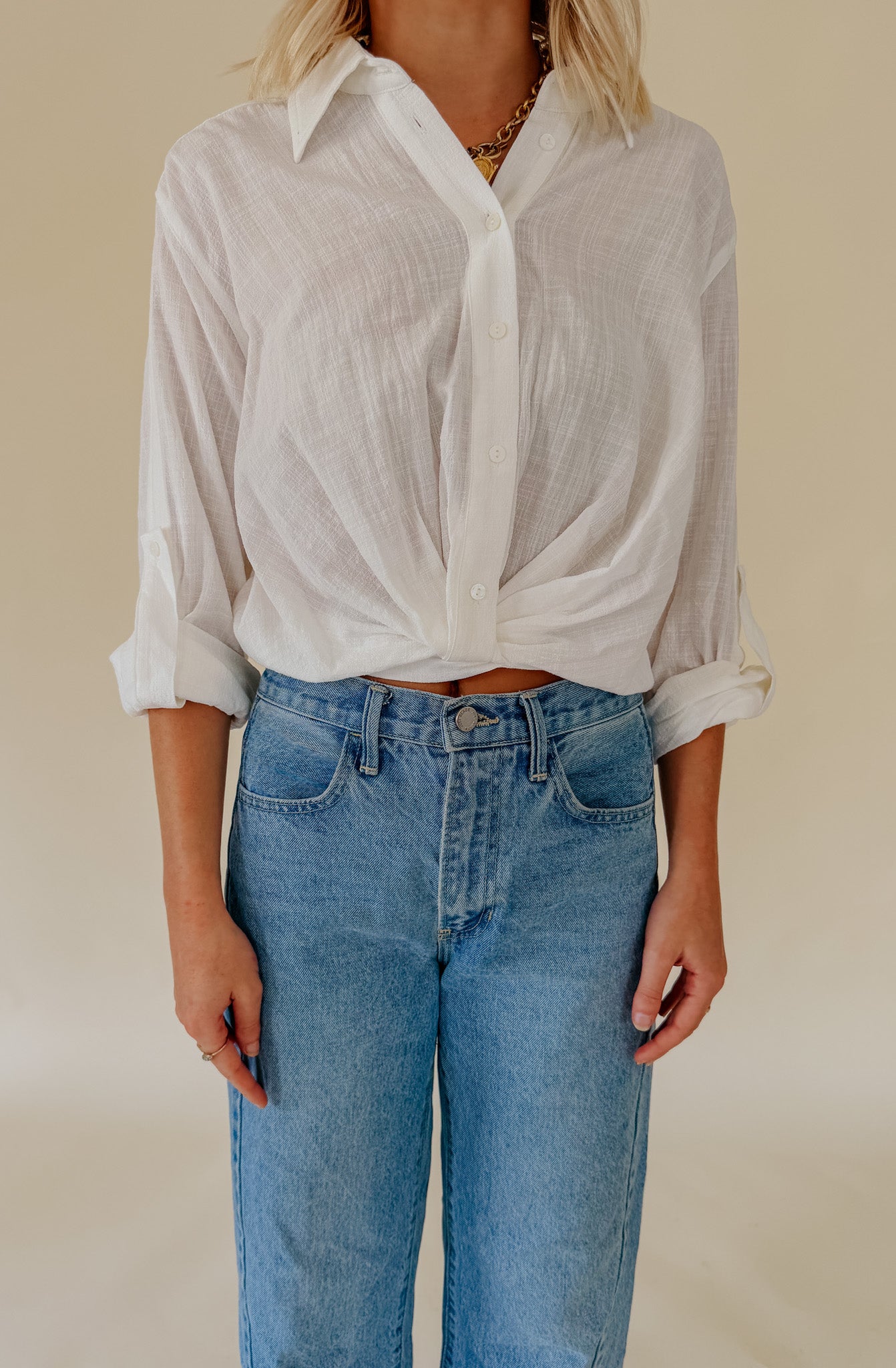 HEARTLOOM RENE BUTTONED BLOUSE