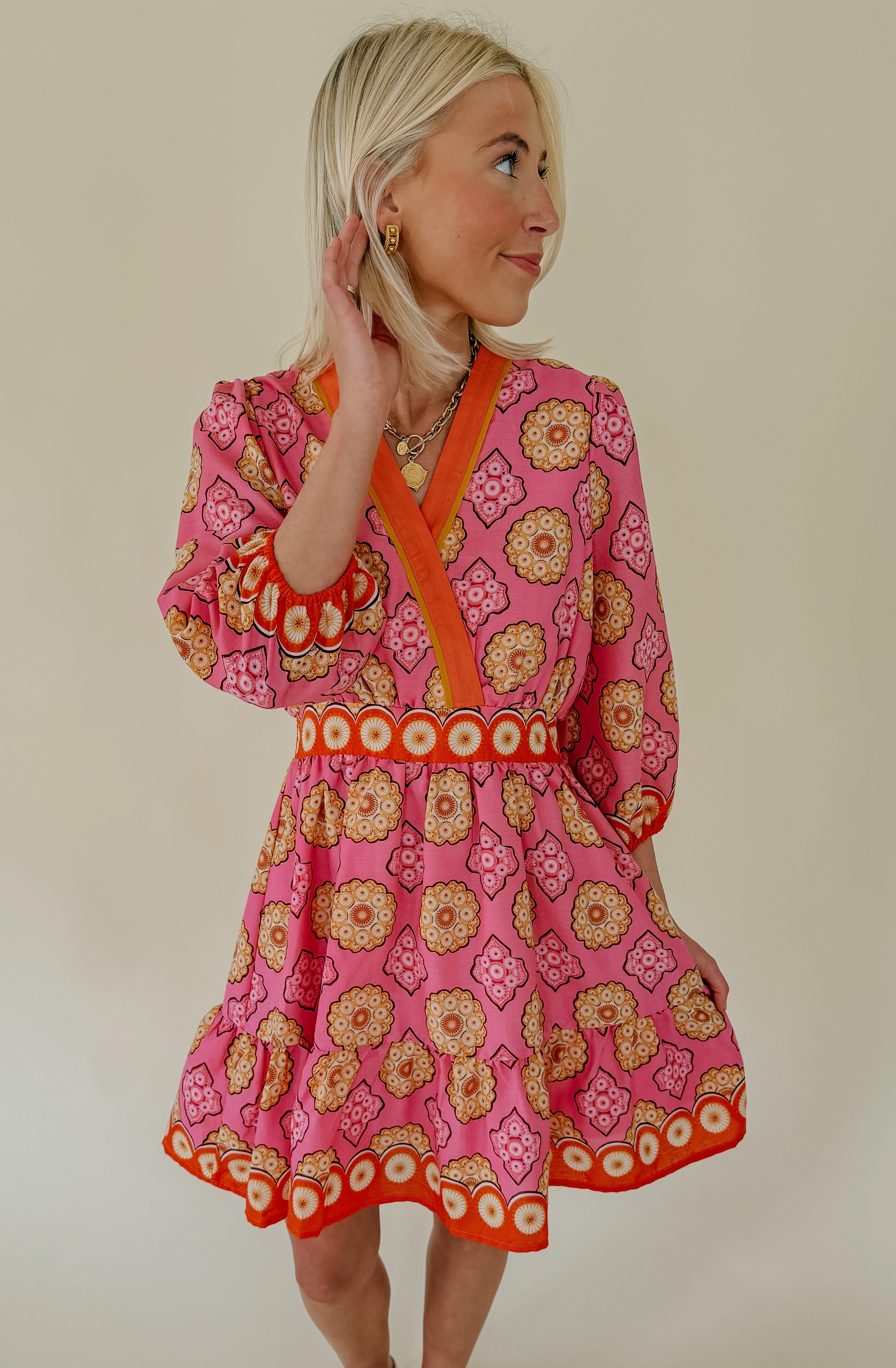 THE PENELOPE PRINTED MINI DRESS