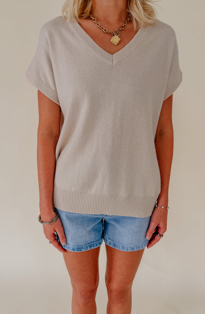 SOFTEST HOUR CASHMERE BLEND KNIT TEE