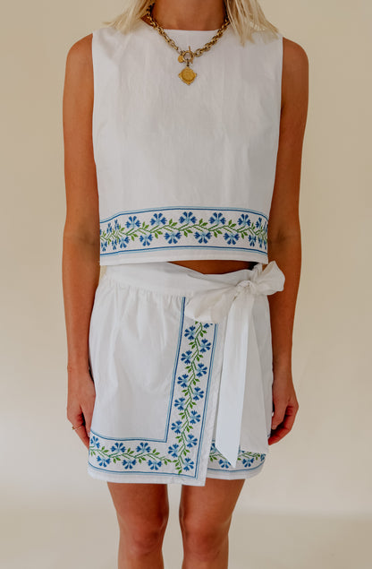 THE CAMILLE EMBROIDERED TANK