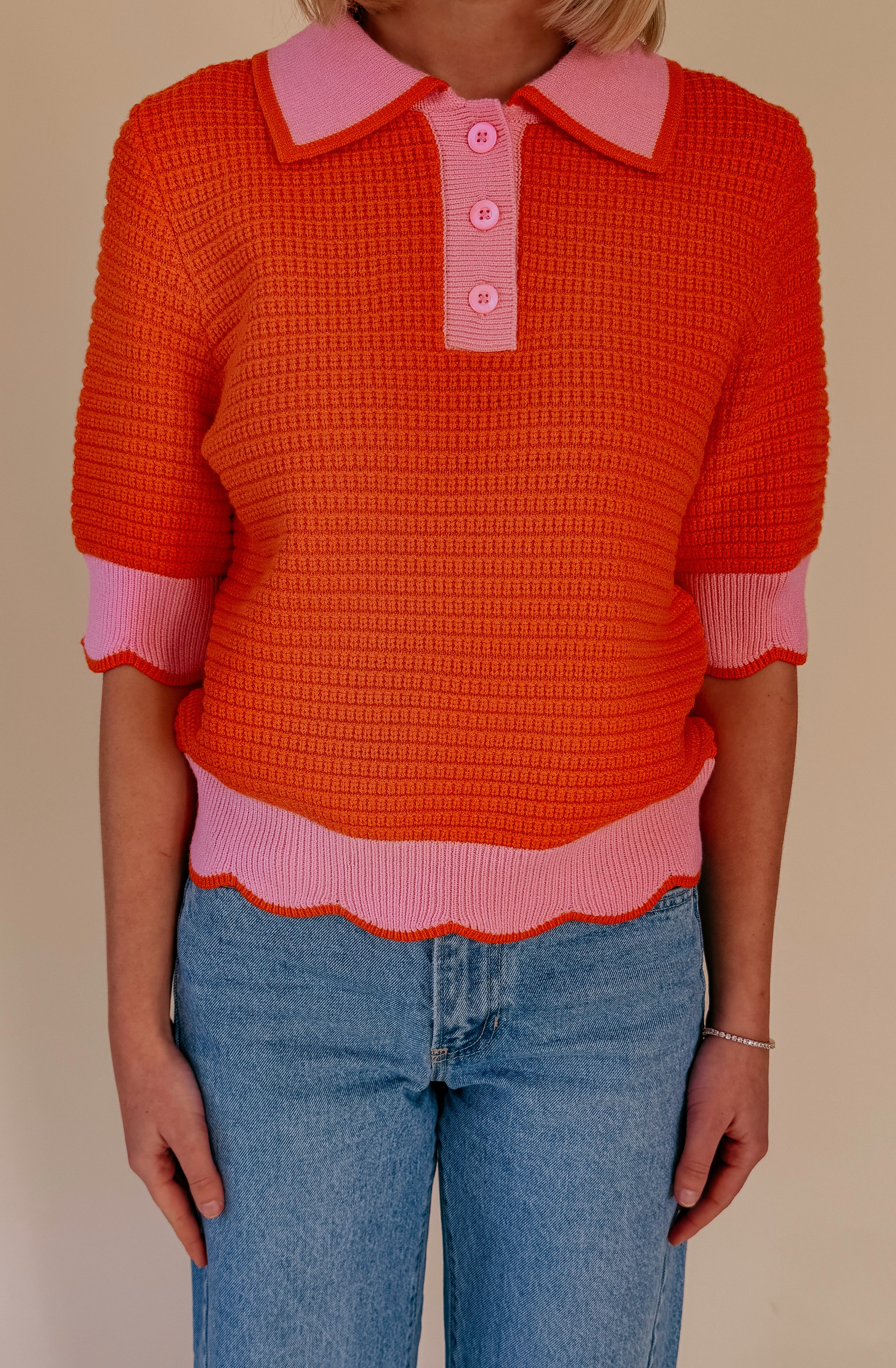 OUT OF LINE COLLARED SWEATER