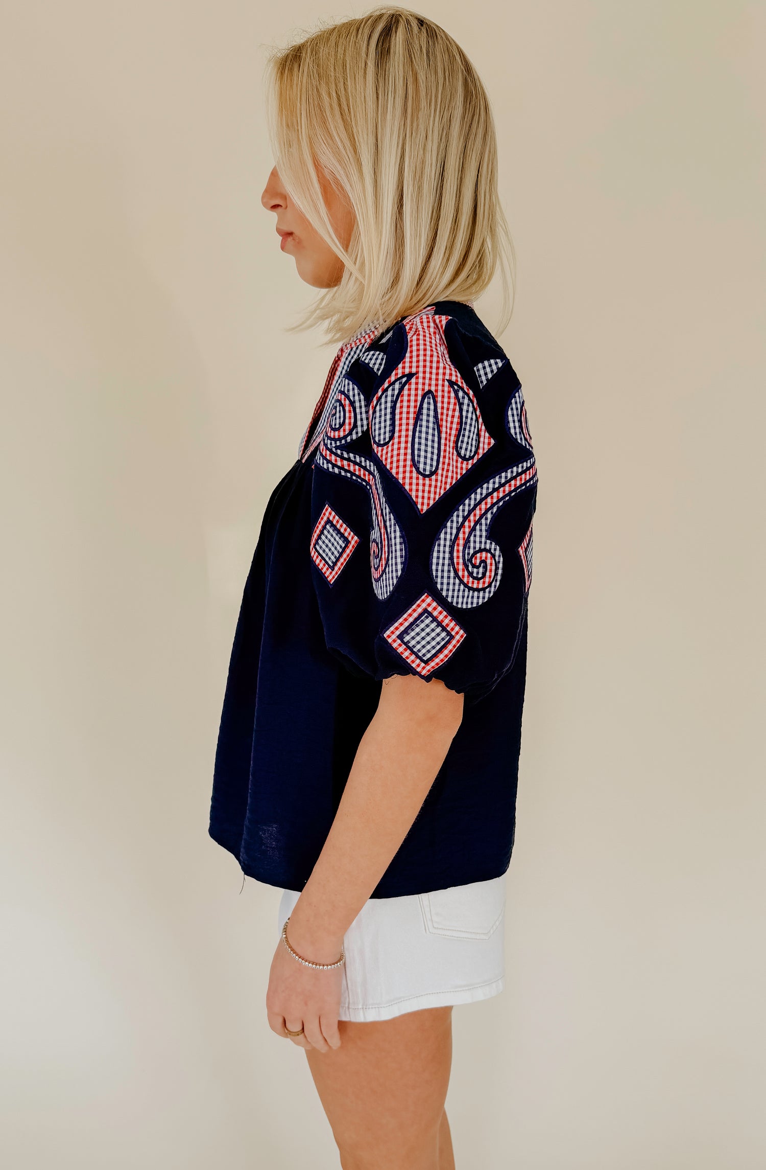 SAILED AWAY EMBROIDERED BLOUSE