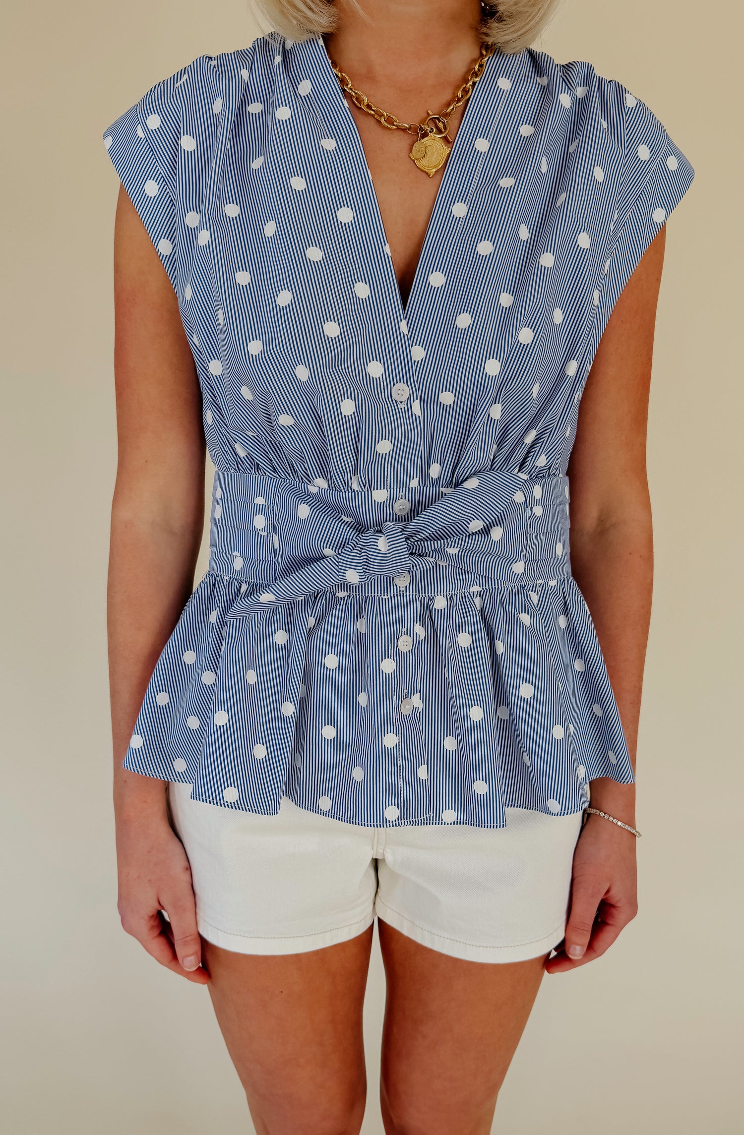 ON THE DOTTED LINE BLOUSE