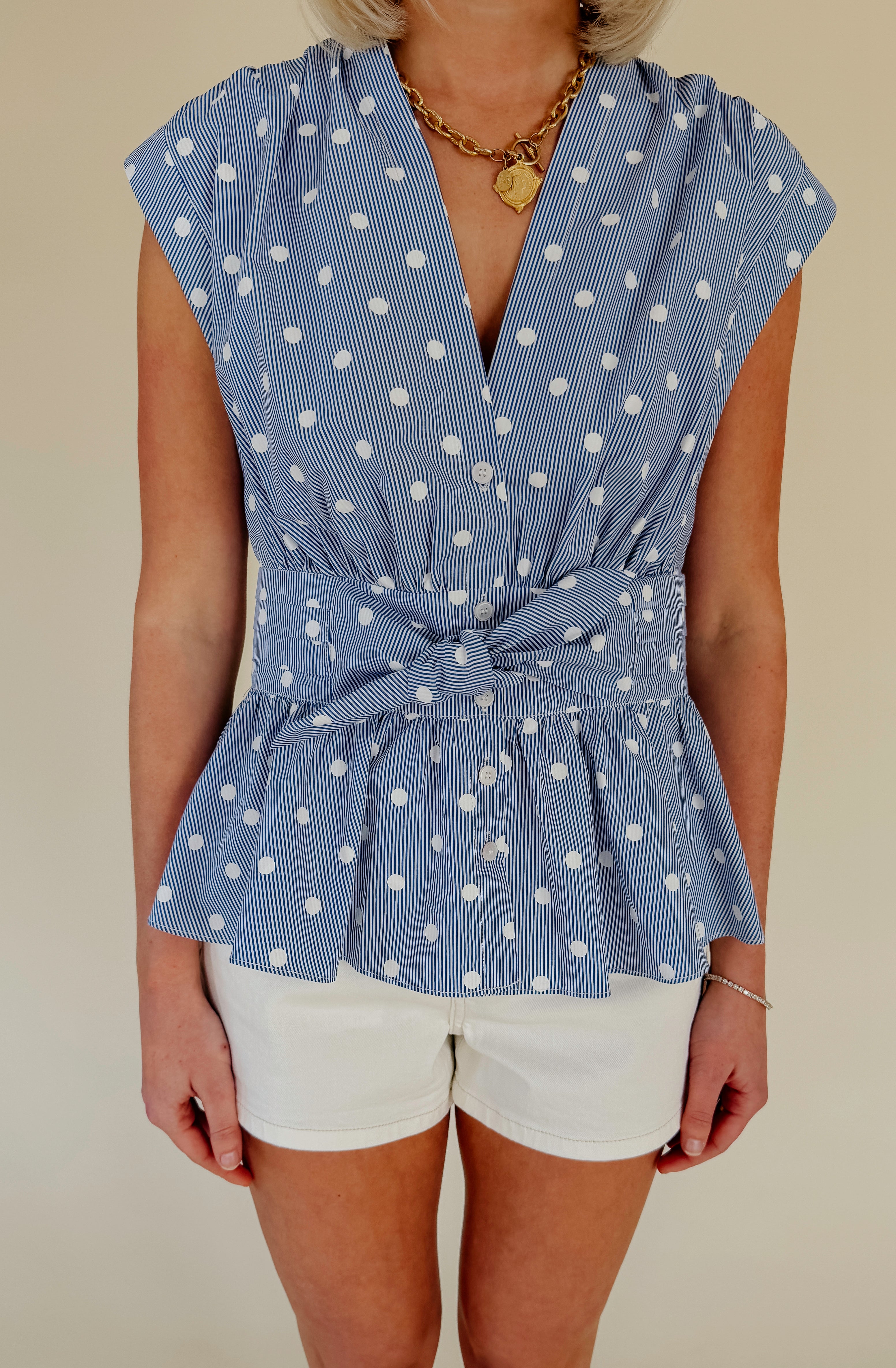 ON THE DOTTED LINE BLOUSE