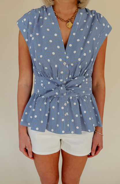 ON THE DOTTED LINE BLOUSE