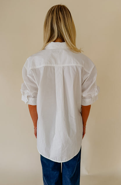 THE MIKAYLA LONG POPLIN BLEND BUTTON DOWN