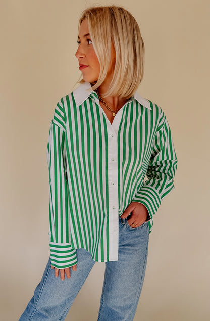 SPRING STRIPES BUTTON DOWN