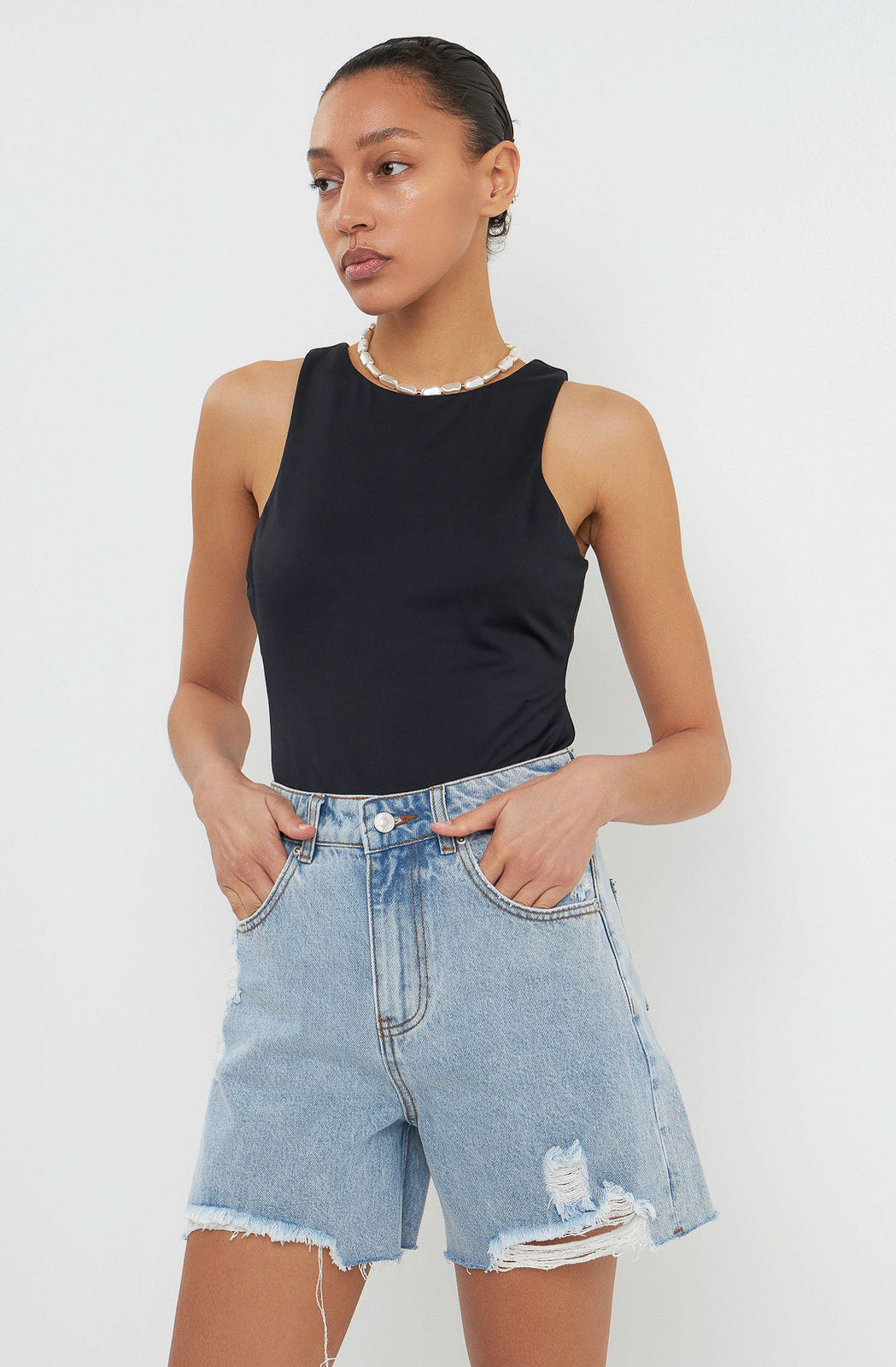 SHES SOLID HALTER BODYSUIT