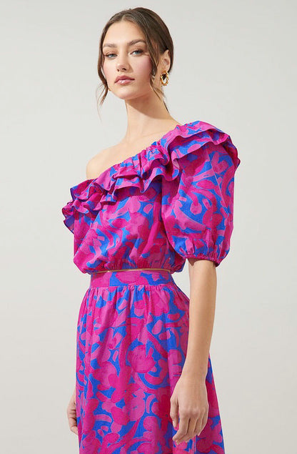 SET AND READY ONE SHOULDER TOP