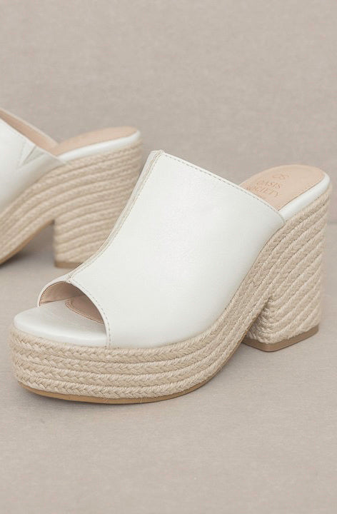 THE MELISSA ESPADRILLE PLATFORM SLIDE
