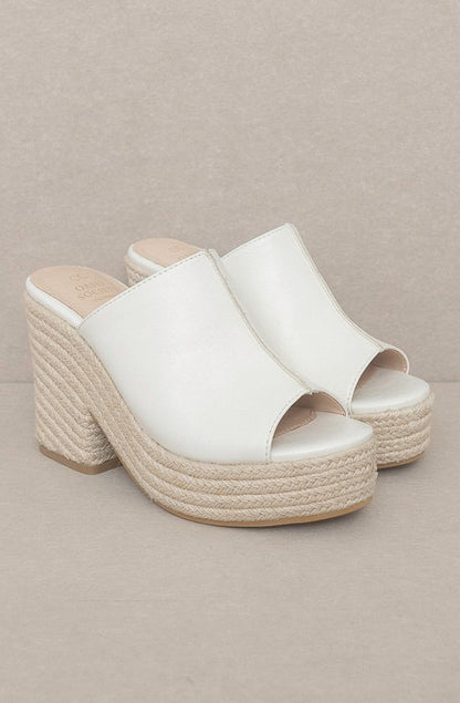 THE MELISSA ESPADRILLE PLATFORM SLIDE