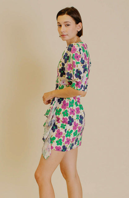 THE SASHA RUCHED MINI DRESS
