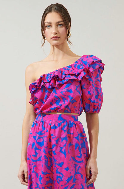 SET AND READY ONE SHOULDER TOP